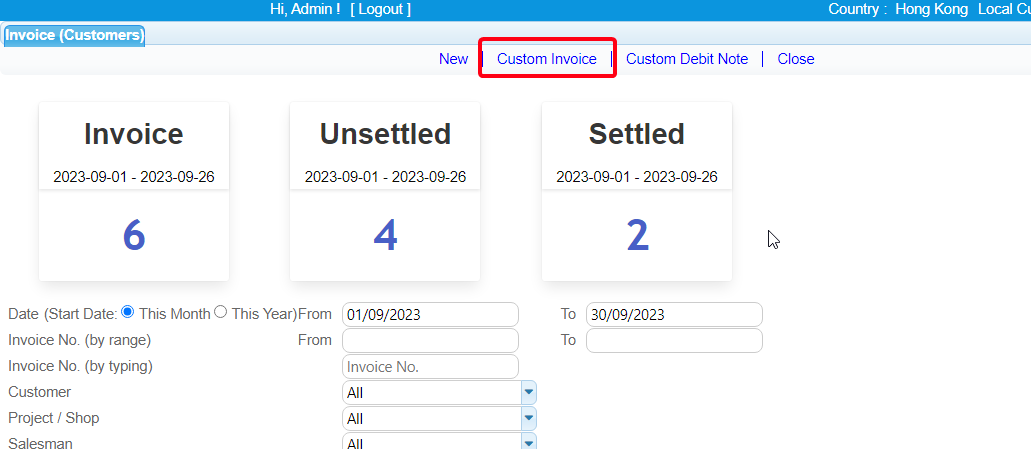 自訂發票 自訂發票